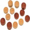 WE Games Wood Backgammon Chips with Cloth Pouch - Brown & Natural 1.5 in. Diameter view 4