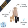 WE Games Wood Backgammon Chips with Cloth Pouch - Black & Natural 1.5 in. Diameter view 3