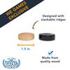WE Games Wood Backgammon Chips with Cloth Pouch - Black & Natural 1.5 in. Diameter view 4