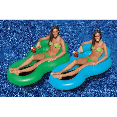 Cool Chair Pool Lounger Color: Green, Quantity: 2 pack