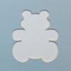 Children's Tabletop Infant Boy Teddy Bear 8x10 White Wood Photo Frame Holds 4x6 Photo white metal moulding view 2