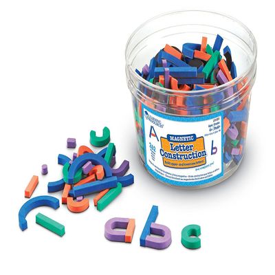 Learning Resources Magnetic Letter and Number Construction Set, Soft Foam Magnetic Shapes, Uppercase and Lowercase Letters, Teaching Aids, 262 Pieces, Grades PreK+, Ages 4+