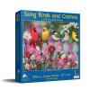SUNSOUT INC - Songbirds and Cosmos - 500 pc Jigsaw Puzzle by Artist: William Vanderdasson - Finished Size 18" x 24" - MPN# 30448 view 2