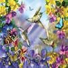 SUNSOUT INC - Butterflies Hummingbirds - 300 pc Jigsaw Puzzle by Artist: Lori Schory - Finished Size 18" x 24" - MPN# 34919 view 3