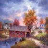 Autumn Daze - Outdoor Barn Sunset Scene - 1000 pc Jigsaw Puzzle view 1