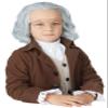 California Costumes Child Benjamin Franklin Wig Standard Silver view 1