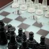 Avant-Garde Black Frosted Glass Chess Set with Mirror Board view 4