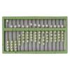 Reizen Abacus for The Blind - Green Frame - Green and White Beads view 1