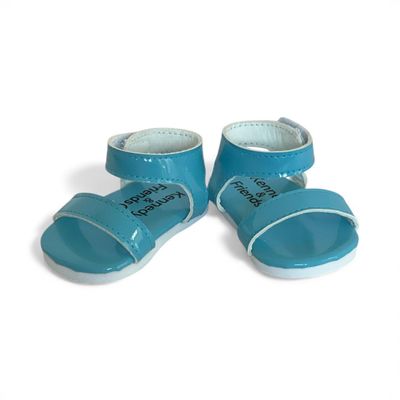 MBD 18 Inch Doll Sandals for Kennedy and Friends Dolls and Other 18 Inch Dolls (Blue)