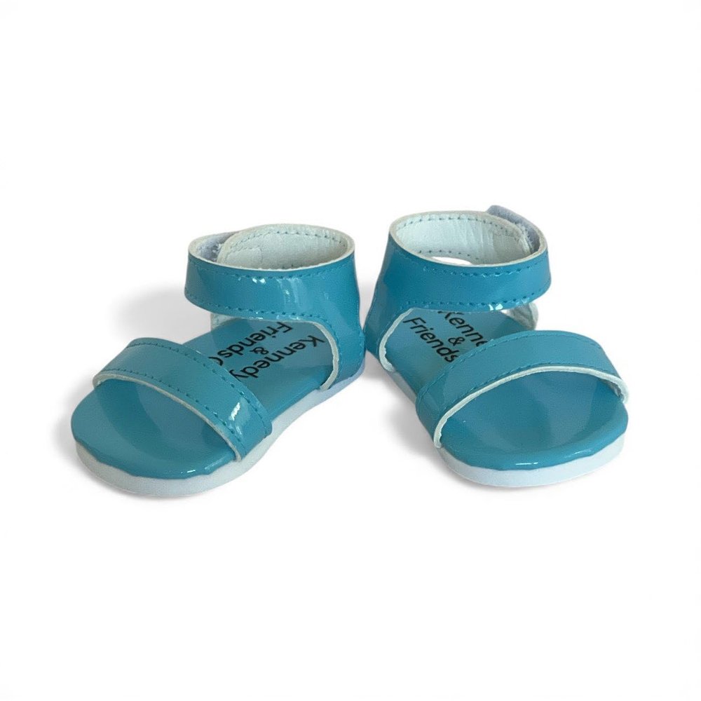 MBD 18 Inch Doll Sandals for Kennedy and Friends Dolls and Other 18 Inch Dolls (Blue)