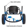 YBIKE Explorer Pedal Car - 3-Wheel Go Kart for Kids, Ride On Toys for Girls and Boys, Ages 4 & Up, Steer with Handles, Adjustable Frame & Seat, Up to 155 lbs, Blue & Black view 2