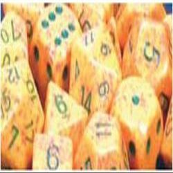 Chessex CHX25712 D6-16 mm. Speckled Dice Lotus 12 Ct. Pack of 4