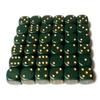 Chessex CHX25815 D6-12 mm. Opaque Dice, Dusty Green - Copper, 36 Ct. Pack of 4 view 1