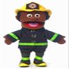 14" Fireman, Black Male, Hand Puppet view 1