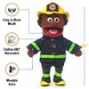 14" Fireman, Black Male, Hand Puppet view 3