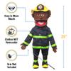 25" Fireman, Black Male, Full Body, Ventriloquist Style Puppet view 3