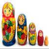 BuyRussianGifts Russian Traditional Matryoshka with Strawberry Hand Painted Nesting Doll Set of 5/4" Tall view 2