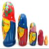 BuyRussianGifts Russian Traditional Matryoshka with Strawberry Hand Painted Nesting Doll Set of 5/4" Tall view 3