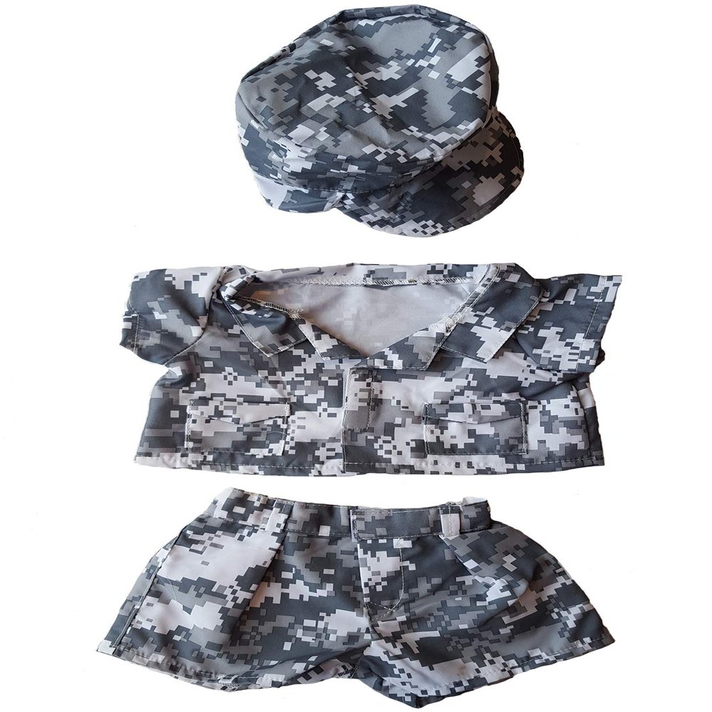 Army Digital Camos wtih Cap Outfit Teddy Bear Clothes Outfit Fits Most 14" - 18" Build-A-Bear, Vermont Teddy Bears, and