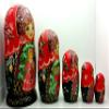 BuyRussianGifts Fairy Tale Nutcracker Russian Nesting Doll Hand Painted 5 Piece Stacking Set view 3