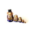 BuyRussianGifts 1.25" Tall Monkey MINI Nesting Dolls Russian Hand Carved Hand Painted 5 Piece Matryoshka in Each Set view 1