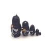1.25" Tall Bear Mini Nesting Dolls Russian Hand Carved Hand Painted 5 Piece Matryoshka Set view 3