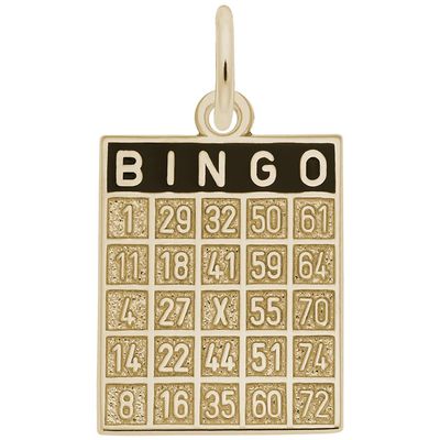 Gold Plated Bingo Card Charm