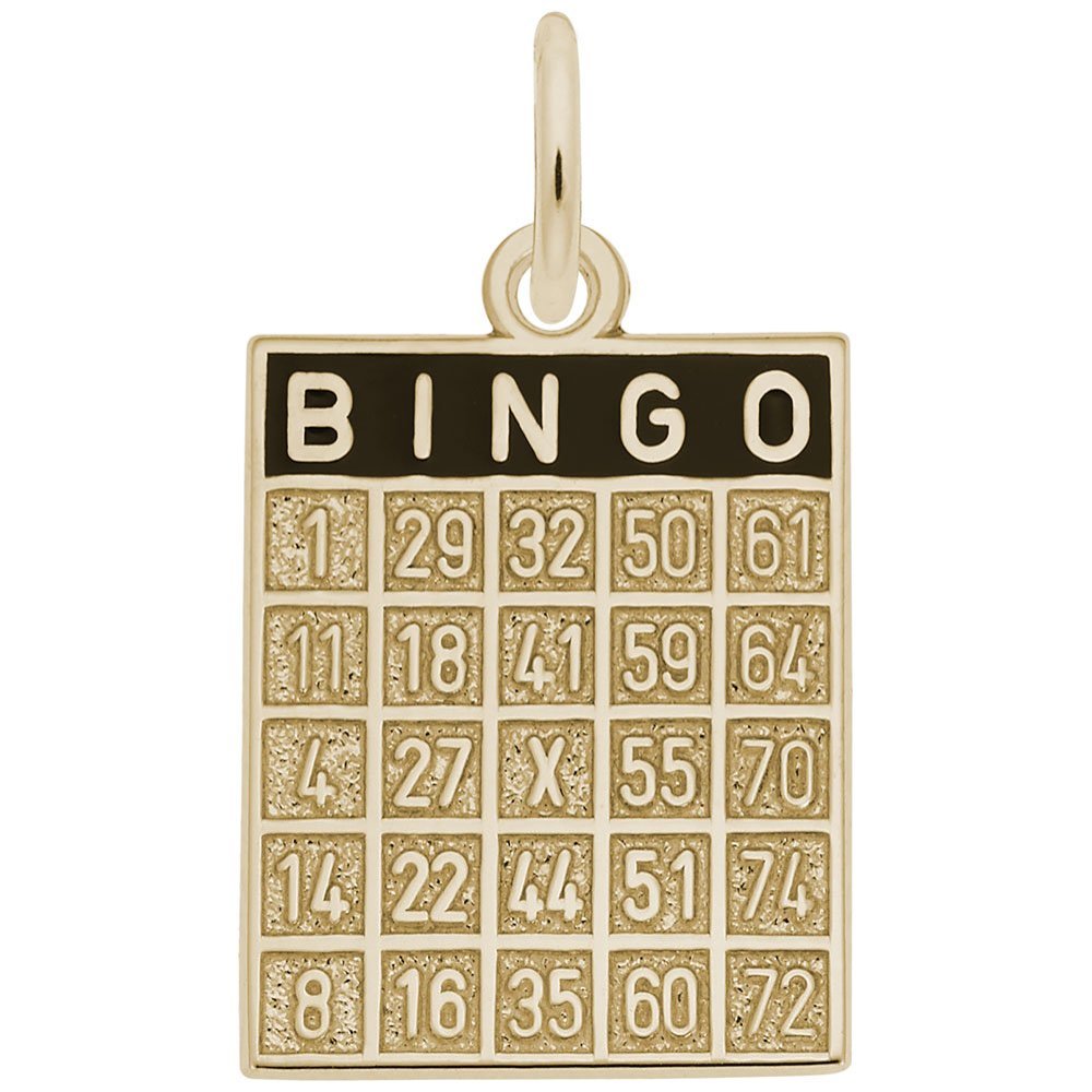 Gold Plated Bingo Card Charm