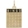 Gold Plated Bingo Card Charm view 1