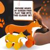 Big & Little Fox Push Toy by Jack Rabbit Creations- 2 in 1 Wooden Roller Animals- Pull STEM Toys for Toddlers Develops Coordination and Fine Motor Skills- Ages 18 Months+ view 2