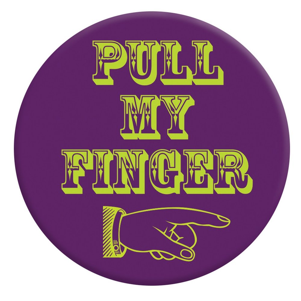 Funny Badge Pull My Finger By Brainbox Candy