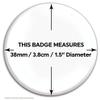 Beards Grow On You 38mm Badge, 38mm / 3.8cm / 1.5" Diameter, Metal view 2