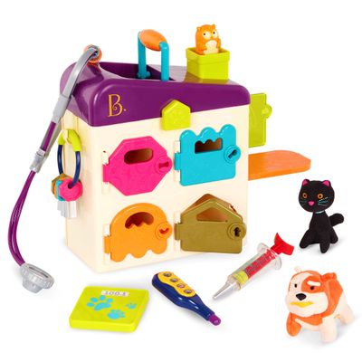 B. toys Toy Vet Set for Toddlers, Kids Pet Care Pretend Play Set Tools, Plush Toys 2+ Years