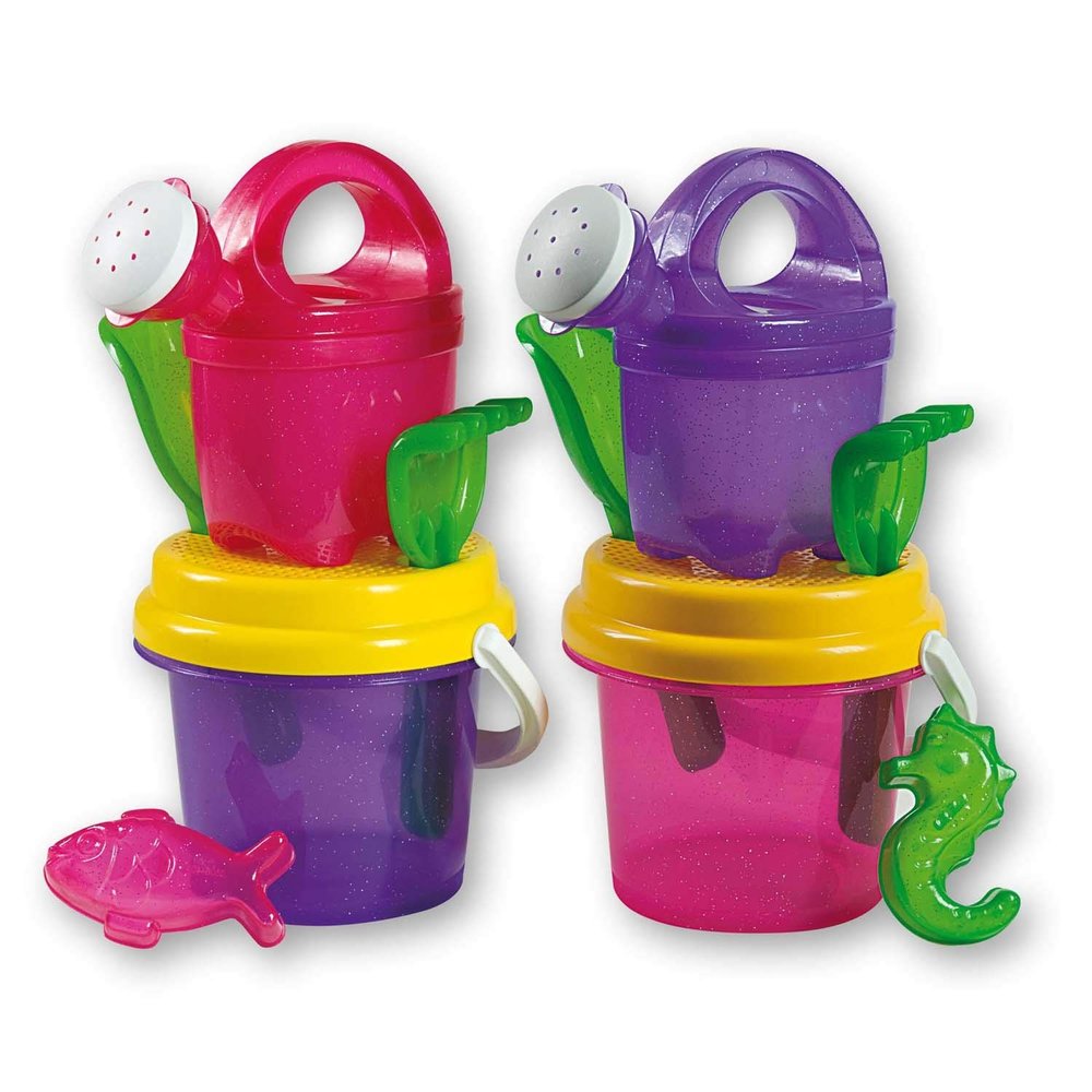 Androni Giocattoli S.R.L. Assorted Bucket with Glitter (6-Piece, Set of 11)