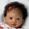The Ashton-Drake Galleries Interactive African American Black Baby Doll, Lifelike & Touch Activated Cooing, Sweet Butterfly Kisses, 19 inches, Pink view 3