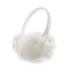 Claire's Shimmery Winter White Ear Muffs in Off-White view 1
