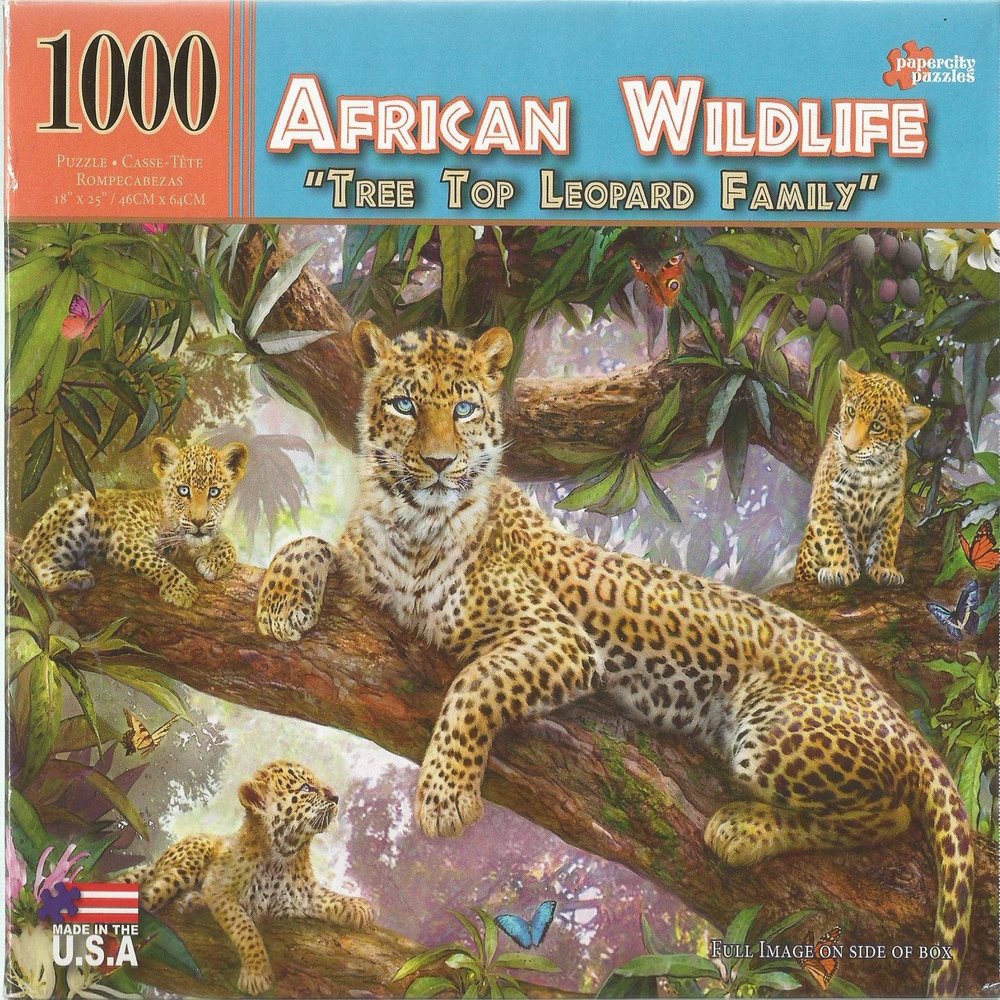 Tree Top Leopard Family 1000 Piece Puzzle