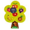 Janod 6Piece Fruit Tree Puzzle Themed Wooden Peg Colorful Jigsaw Puzzle - Encourages Shape Recognition, Dexterity, & Language Development - Preschool Kids & Toddlers 18 Months+ view 2