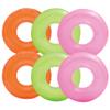 Intex Colorful Transparent Inflatable Swimming Pool Tube Raft (6-Pack) | 59260EP view 1