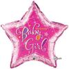 36" Welcome Baby Girl Stars Jumbo Balloon view 1
