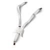 Claire's Glitter Suspenders with Crystal Studded Angel Wings - White view 1