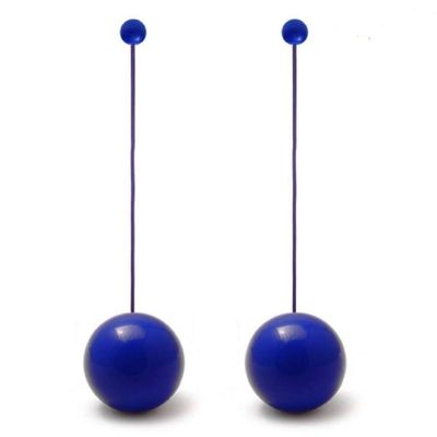 Play Pair of Contact GIGA Poi with 100mm Stage Ball -Blue