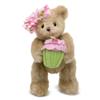 Bearington Casey Teddy Bear Cupcake Birthday Plush - 10" Brown Birthday Stuffed Animal with Soft Faux Fur Wearing A Hair Bow and Plush Cupcake - Adorable Bear Stuffed Animal Gift for Toddlers and Kids view 1