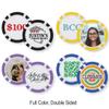 Custom 8 Stripe Poker Chips - Full Color Imprint - 500 Qty. view 2