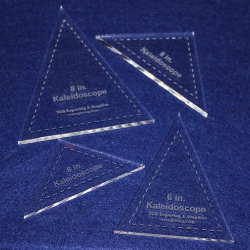4 Pc Kaleidoscope Set 6 Inch & 8 Inch 1/4 Inch for 6 Inch & 8 Inch Finished Squares W/Seam Allowance