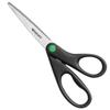 Westcott KleenEarth Recycled Stainless Steel Scissors, 8quot; Straight, Black - one Pair of Scissors. view 1