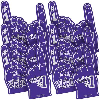 Purple School Spirit Foam Hand - Toys - 12 Pieces