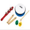 Nino Percussion NINOSET3 Hand Percussion Rhythm Set with Egg Shakers, Claves, Jingle Stick, and Frame Drum (VIDEO) view 1