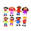 Fun Express Hand Puppets for Kids - 8 Multicultural Plush Puppets with Movable Mouths for Speech Therapy, Social Emotional Learning & Dramatic Play | 14 Inch Educational Toys for Classroom & Home Use view 1