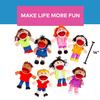 Fun Express Hand Puppets for Kids - 8 Multicultural Plush Puppets with Movable Mouths for Speech Therapy, Social Emotional Learning & Dramatic Play | 14 Inch Educational Toys for Classroom & Home Use view 4